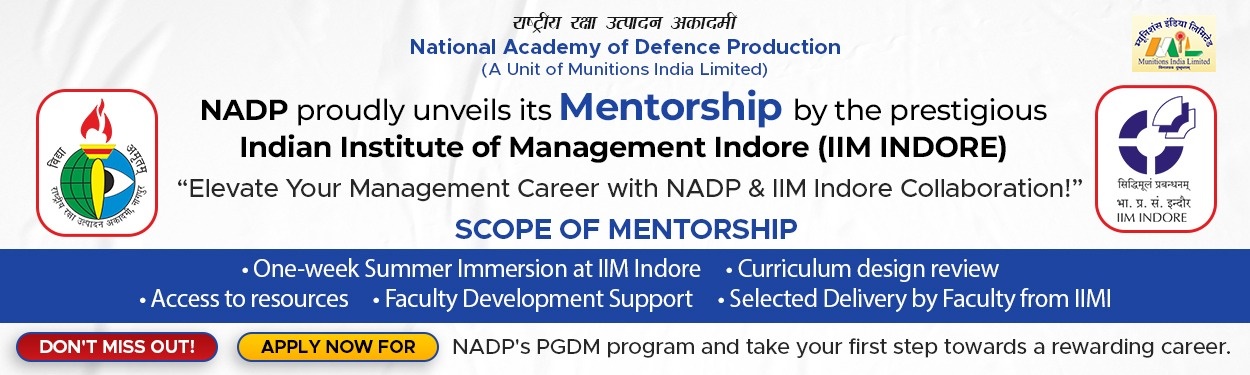 Mentorship by IIM Indore to NADP for PGDM Program 